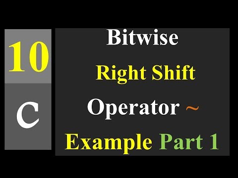 Bitwise Right Shift Operator ~ Example Part 1 - YouTube