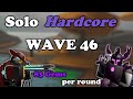 Hardcore SOLO WAVE 46 (Gems Grind) || Tower Defense Simulator