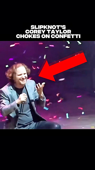 Slipknot’s Corey Taylor Chokes on Confetti On Stage #slipknot #coreytaylor #numetal