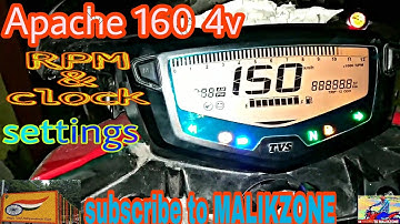Tvs Apache rtr 160 4v | how to set rpm & time | Night view | MALIKZONE