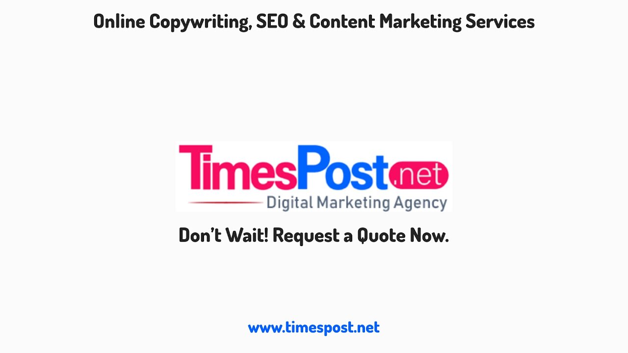 Online Copywriting, SEO & Content Marketing Services by TimesPost