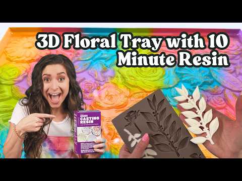 DIY Floral Tray Makeover with 10-Minute Resin