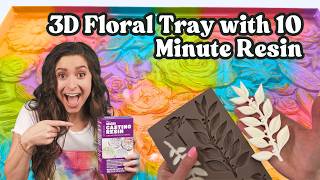 DIY Floral Tray Makeover with 10-Minute Resin