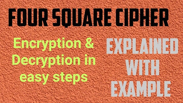 Four square cipher explaind with example in hindi/urdu encryption and Decryption