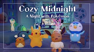【Pokémon Pokopia BGM】Stay Up Late with Pokémon ☕️🌙| Cozy Night Lofi | Study, Work & Relax | 3 Hours
