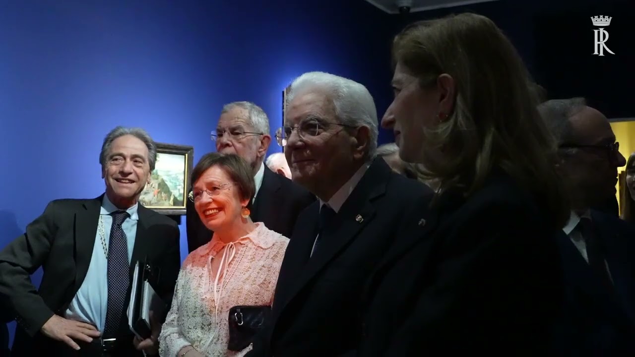 Mattarella all'inaugurazione della mostra dal titolo 