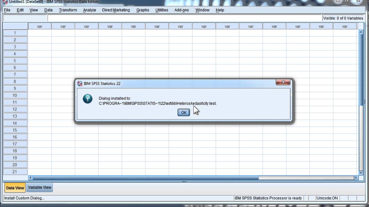 Breusch Pagan Konker Test Spss Homoscedasticity Tests Youtube