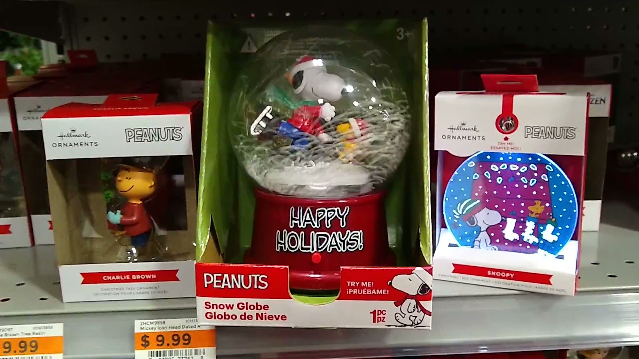 Snoopy Christmas Snow Globe Animated Peanuts Christmas Decor