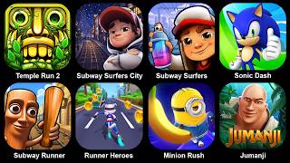 Temple Run2,Subway Surf City,Subway Surf,Sonic Dash,Subway Runner,Runner Heroes,Minion Rush,Jumanji screenshot 1