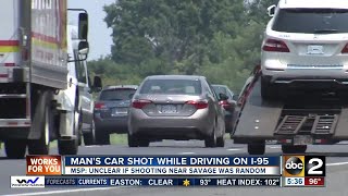Car shot while driving in Howard County