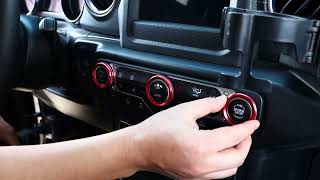 DIAMOOKY | Metal Button Knob Cover for Jeep Wrangler JL JLU 2018-2024 & Gladiator