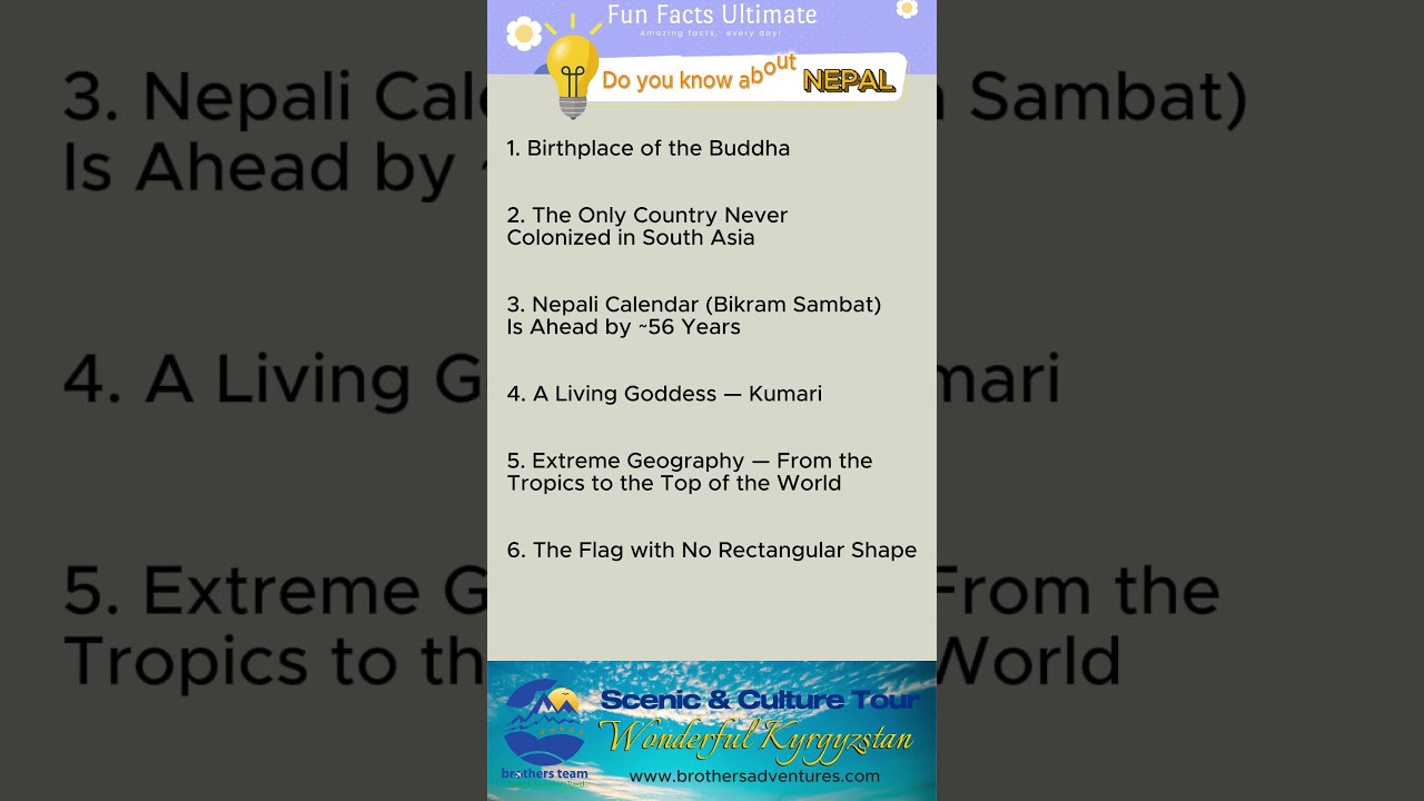 6 Interesting facts about Nepal..... 
