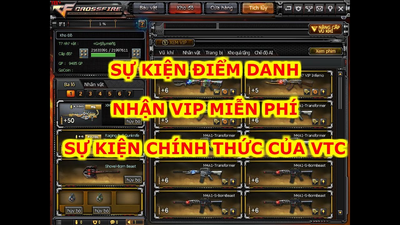 cf diem danh New Điểm danh 3 ngày nhận ngay TMP - Mắt Qủy miễn phí - Nhận VIP CF Miễn Phí 2020