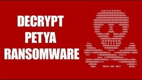 petya ransomware removal and demonstration
