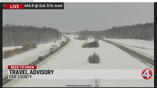 'Don't crowd the plow:' travel advisories in place Tuesday