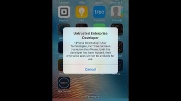 Uber Untrusted Enterprise Developer Driver App Fix on IOS 9 or Higher