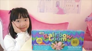★first challenge「Rainbow Loom」★レインボールーム初挑戦「ブレスレットを作ったよ」★