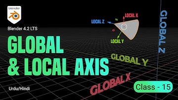 Global & Local Axis - Class 15 | Blender 4.2 Beginner Tutorial in Urdu/Hindi
