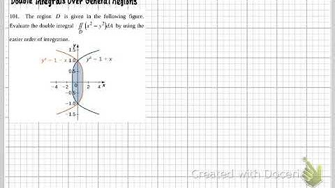 MTH261-Sec. 5.2 Double Integrals Over General Regions (Part 3)