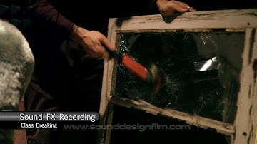 Sound effects recording glass breaking