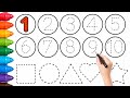 1234 Number Names | 1 to 10 | 12345 learning for kids| preschool learning video | Shapes| Colors