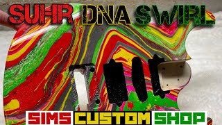 Custom Suhr Modern Guitar - Swirl Paint Job By Sims Custom Shop
