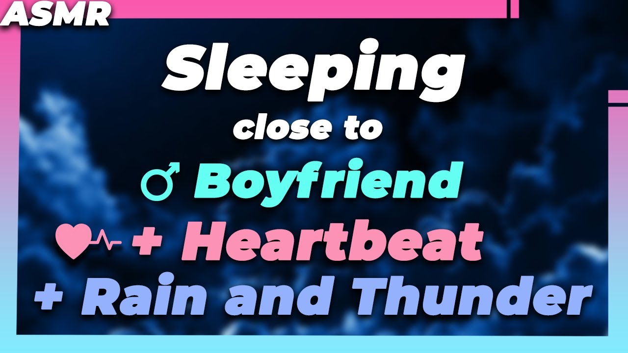 [ASMR] SLEEPING close to your BOYFRIEND'S CHEST (Heartbeat with RAIN AND THUNDER) [5 HOURS]