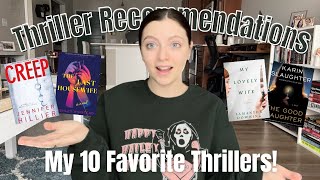 THRILLER BOOK RECOMMENDATIONS | convincing you to read my 10 favorite thrillers