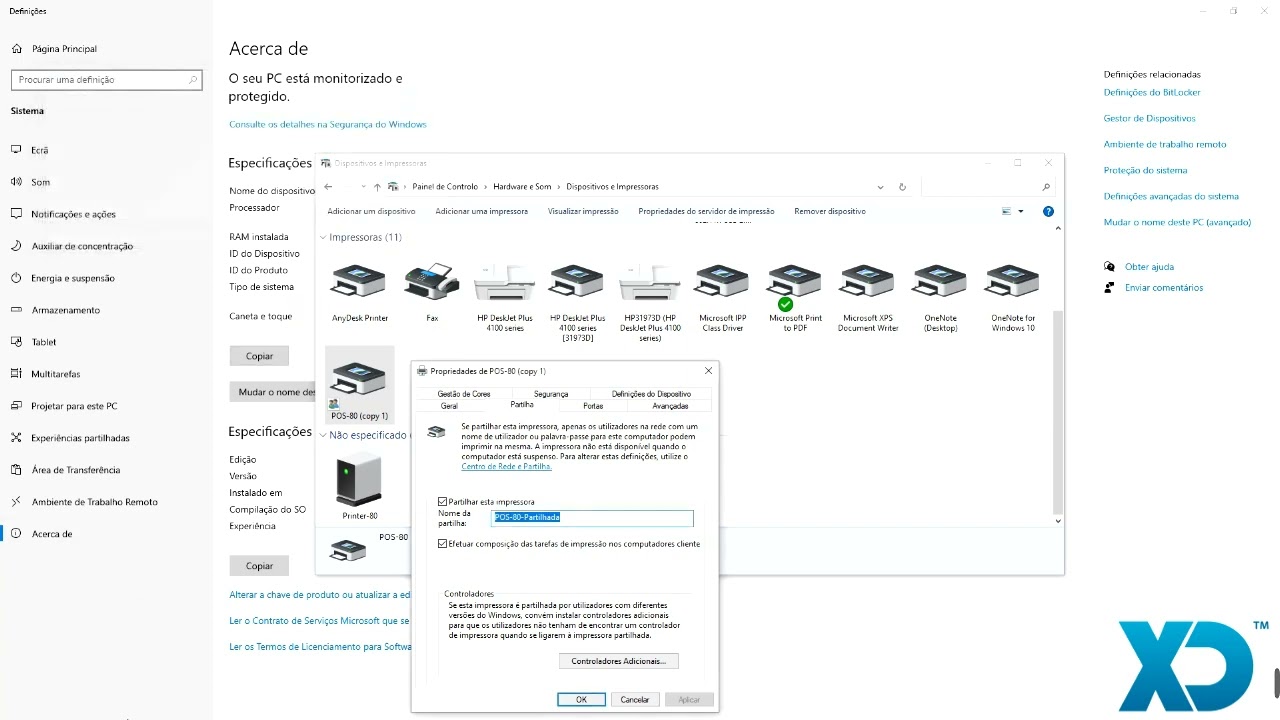 Como configurar a Partilha de Impressora no XD thumbnail