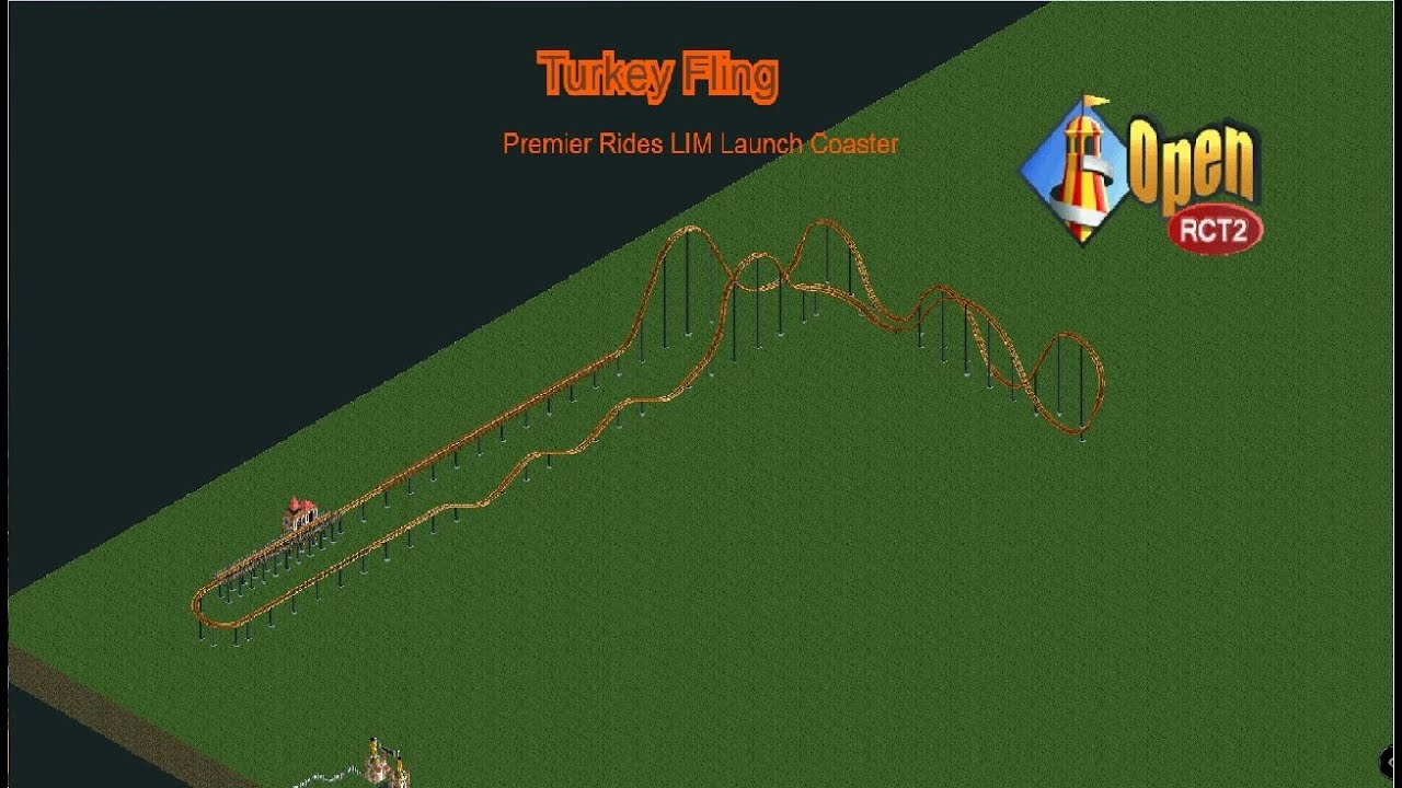 Rct2 Open Rides Turkey Fling - Premier Rides LIM Launch Coaster In Open RCT 2 - YouTube