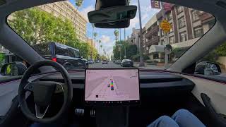 Raw 1x: My Tesla Drives Me to the Century City Mall