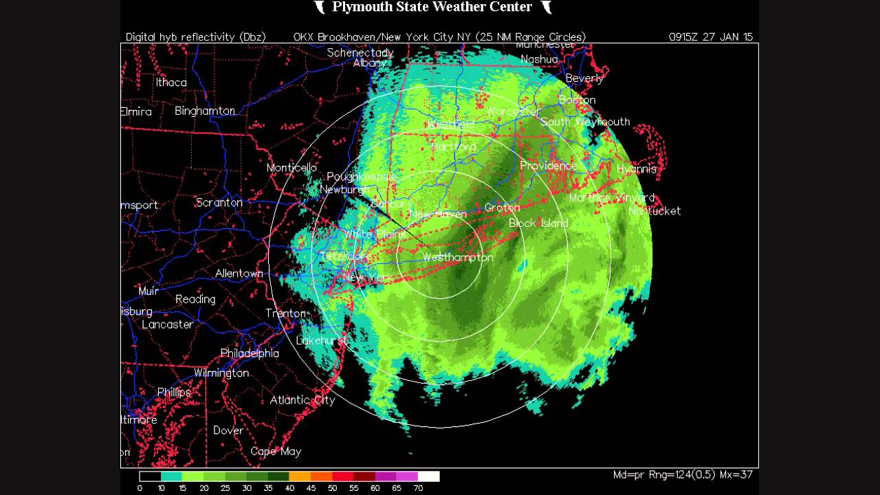 NEXRAD Radar Loop of Blizzard of 2015 January 2627, 2015 YouTube