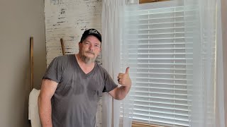 How to cut, install and shorten Allen & Roth cordless faux wood blinds ~ take 2~ the guest room