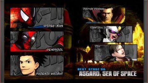 ULTIMATE MARVEL VS. CAPCOM 3 Spider Man, Deadpool, and Phenox Wright