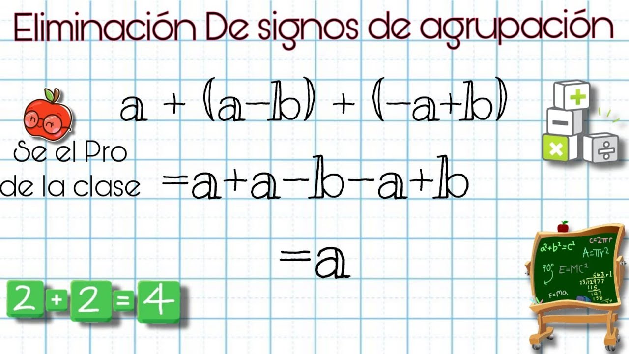 Eliminar signos de agrupación y reducir términos semejantes. - YouTube