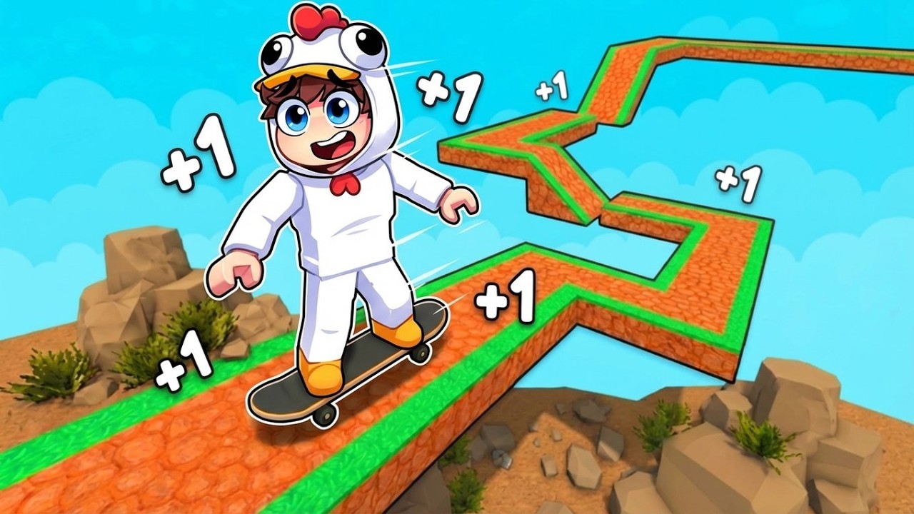 Chaque Seconde +1 VITESSE en SKATE sur ROBLOX !