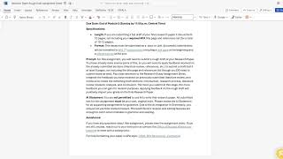 Research Paper Rough Draft Assignment Sheet Video