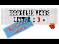 Irregular verbs. Letter « D». Les verbes irréguliers. Неправильные глаголы.
