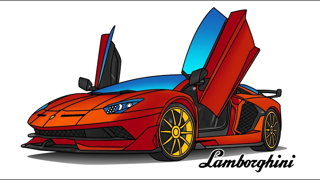 Juara Lomba Menggambar Mobil Lamborghini Aventador YouTube