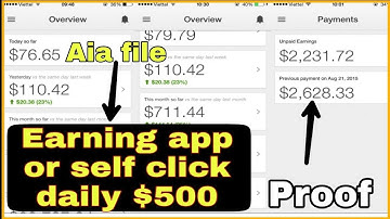 Earn 500$ per day using this earning app (Aia file) professional app