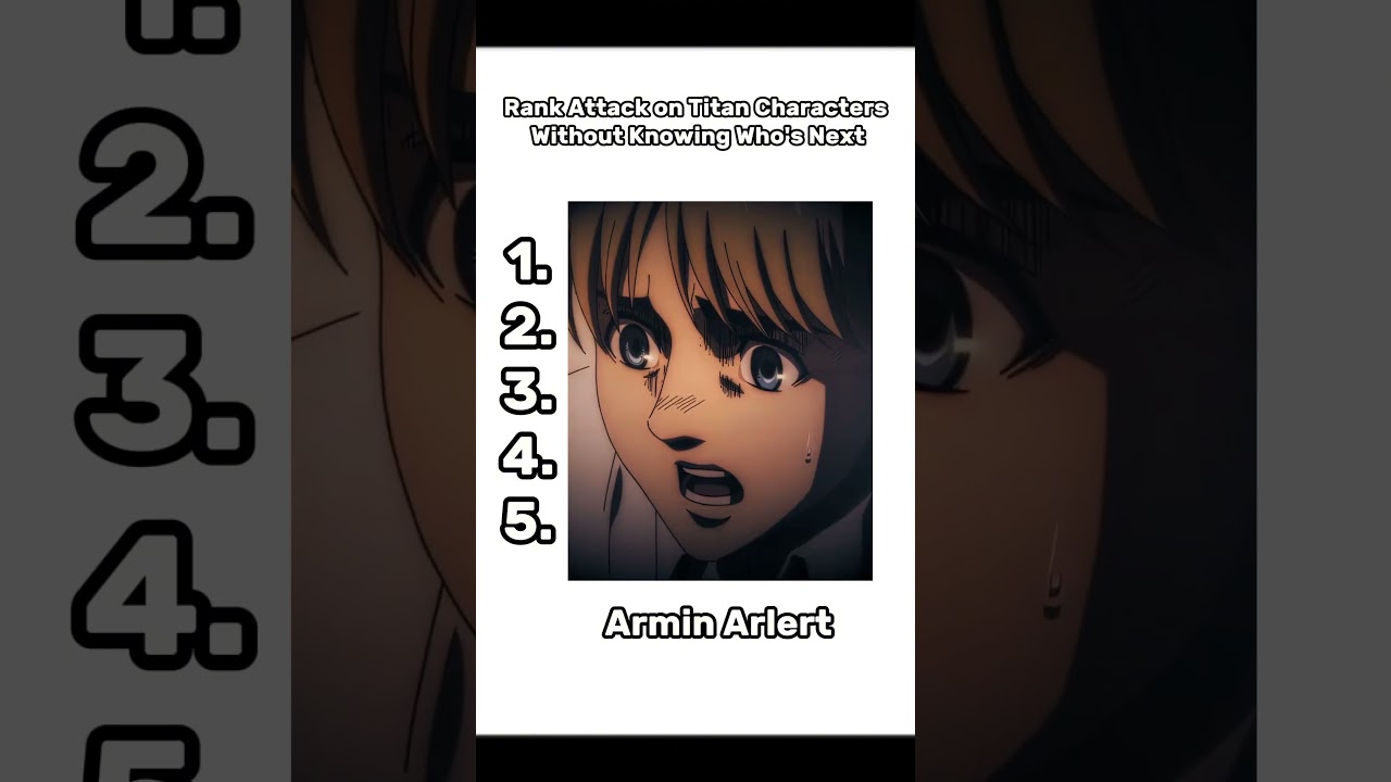 Rank Attack on Titan Characters Without Knowing Who's Next 