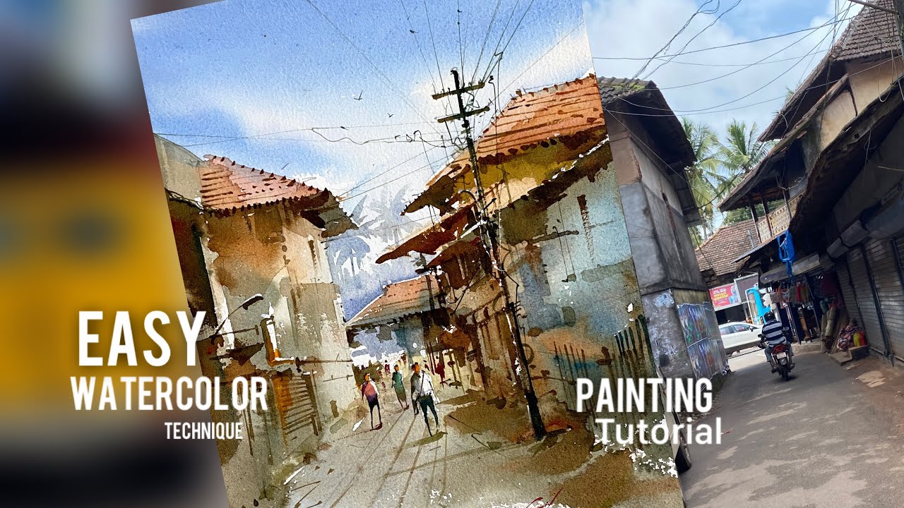 Watercolor demo | how to find reference photo for painting?| painting tutorial by prakashanputhur