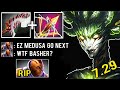 NEW STYLE BASHER MEDUSA Megacreep Defense vs Anti Mage Crazy Rapier Knockback Comeback 7.29 Dota 2