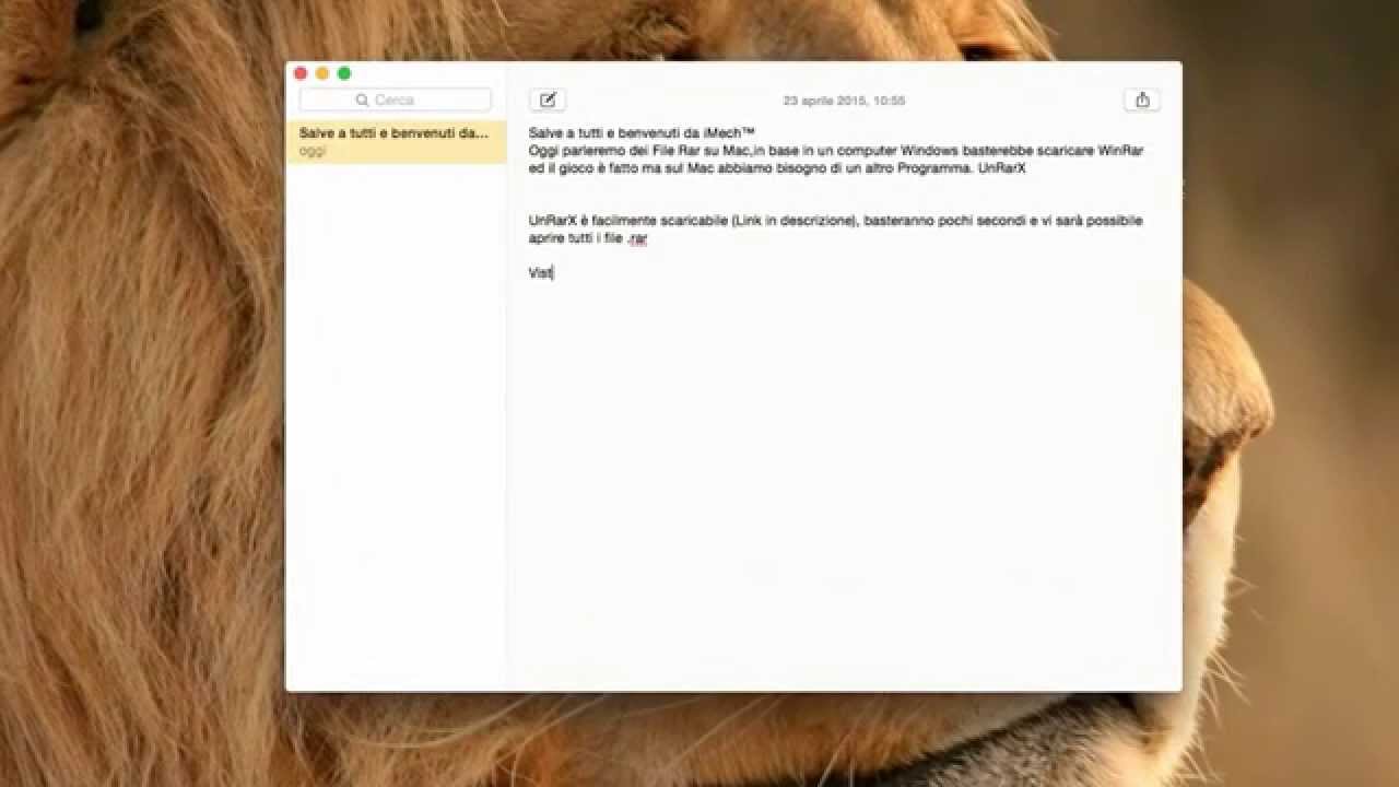 aprire file rar x mac