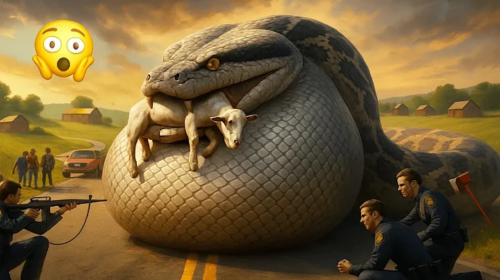 Rescuers Battle a Giant Python to Save a Trapped Cow