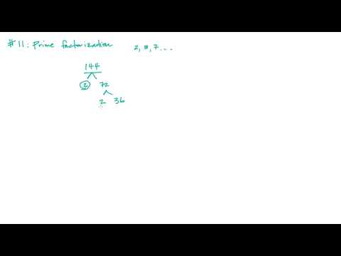 ACT Math Topic 11: Prime Factorization