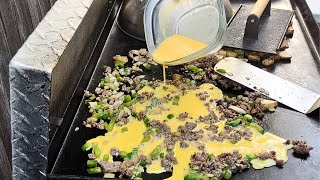 Easy Breakfast Scramble on The Griddle Perfect for Begginers