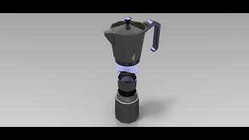 Autodesk Inventor - cafetera, video de explosión.