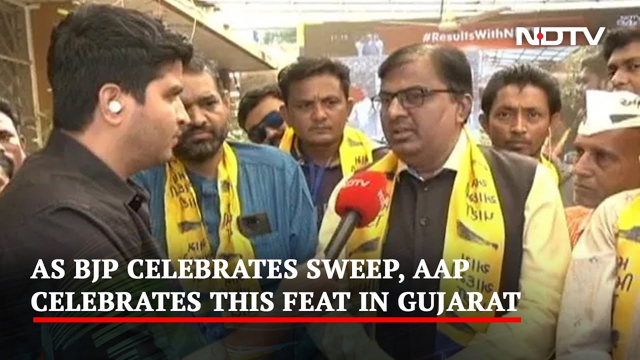Gujarat Election Results | As BJP Celebrates Sweep, AAP Celebrates This ...