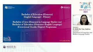 Information [Webinar Recap] BEd (Hons) (EL) and the Double Degree Update